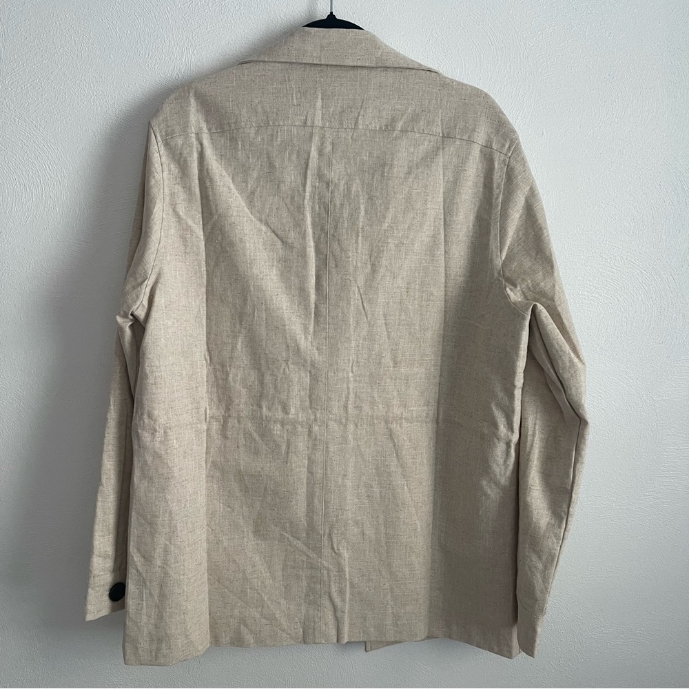 Men's Beige Windbreaker Jacket - Picture 2 of 11